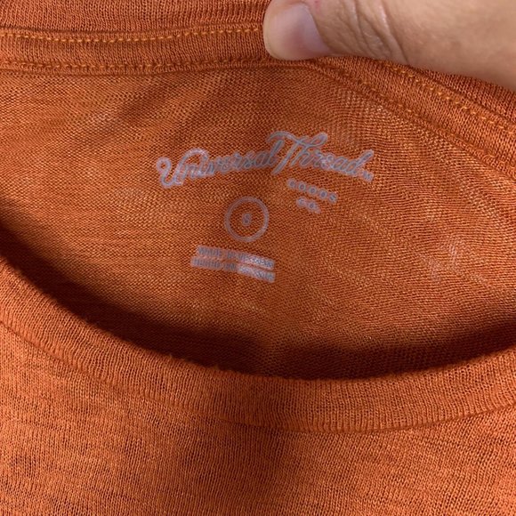 Universal Thread Spice Orange Basic‎ SideTie Tee Sm - Picture 4 of 6